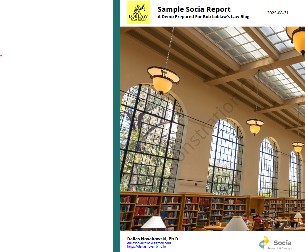 A screenshot of Socia's demo dashboard